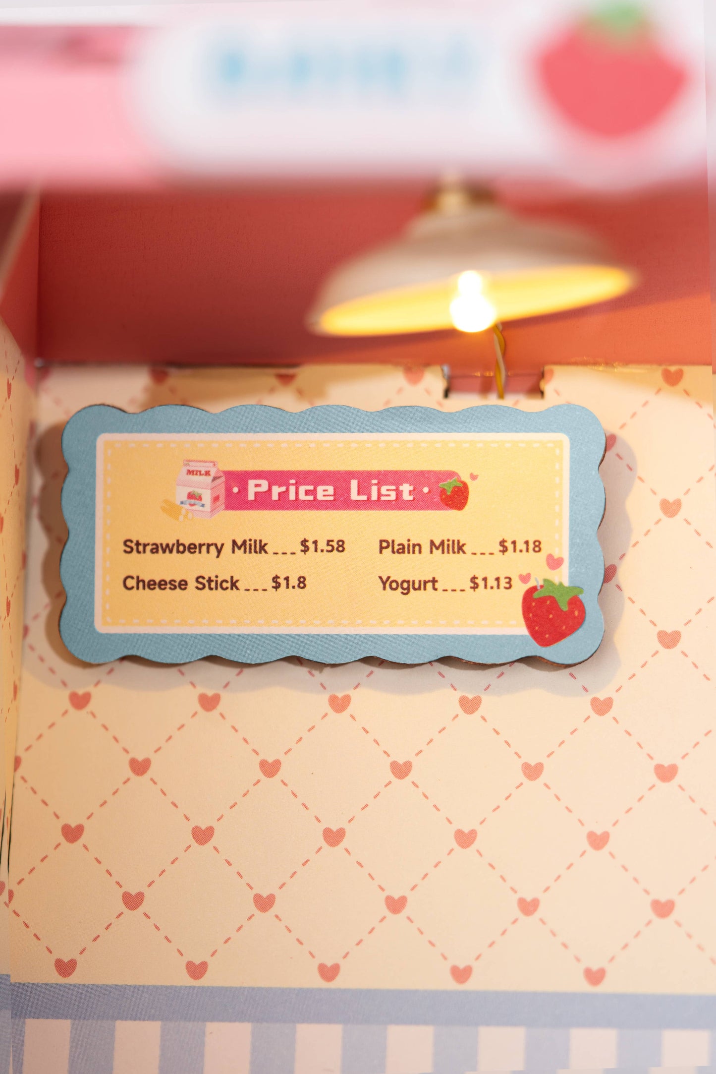 Strawberry Milk Box ROBOTIME Rolife DIY Miniature House