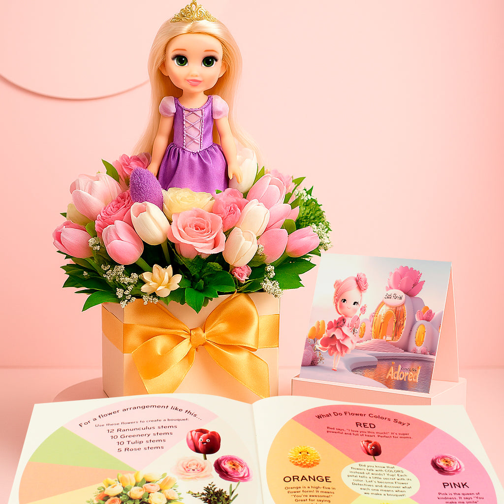 Princess Rapunzel’s Floral Fun – Creative Florist Kit for Kids (Ages 3–12)
