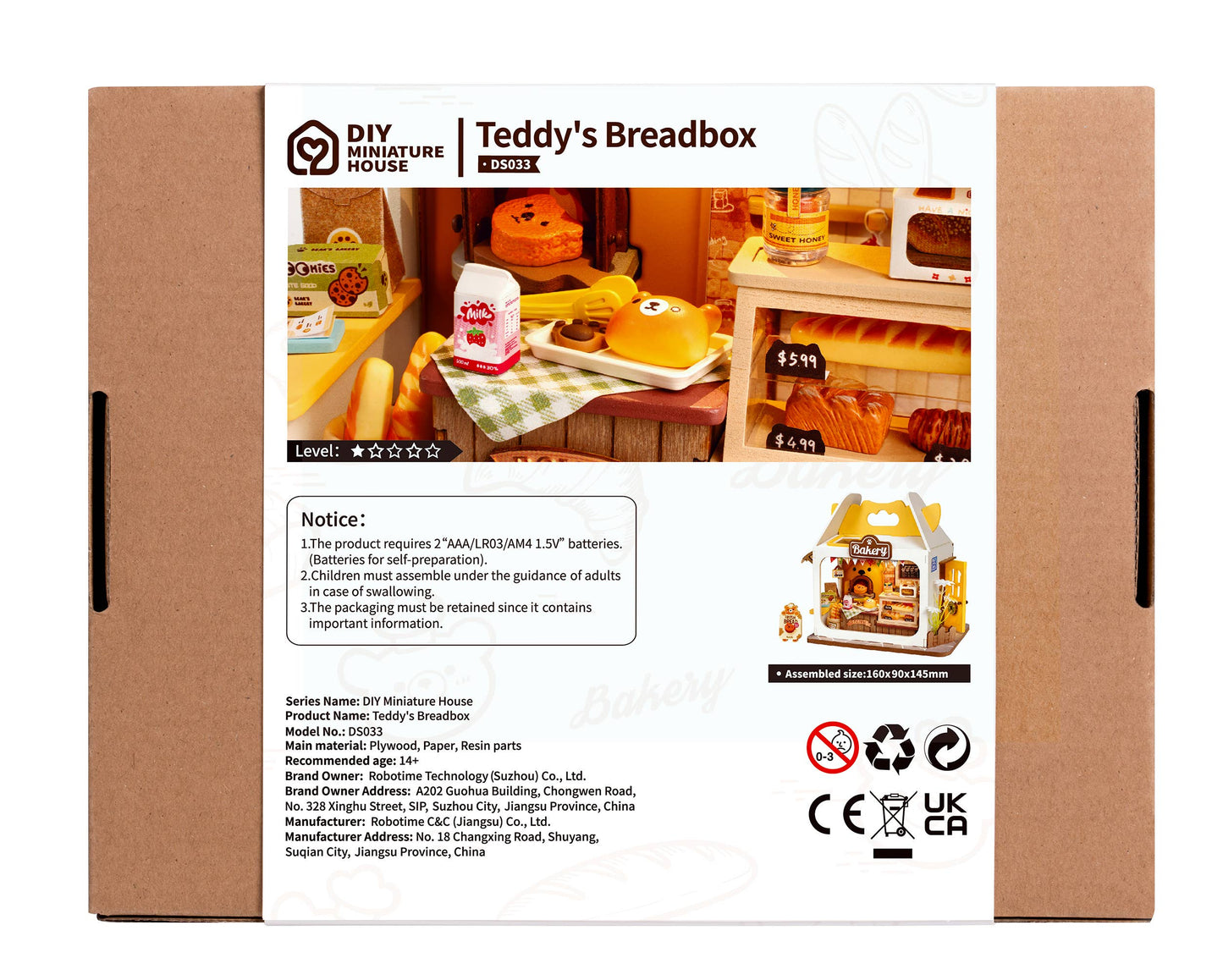 Teddy's Breadbox ROBOTIME Rolife DIY Miniature House